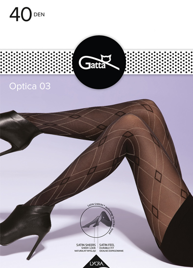 Колготки женские Gatta OPTICA 03 | Чёрный
